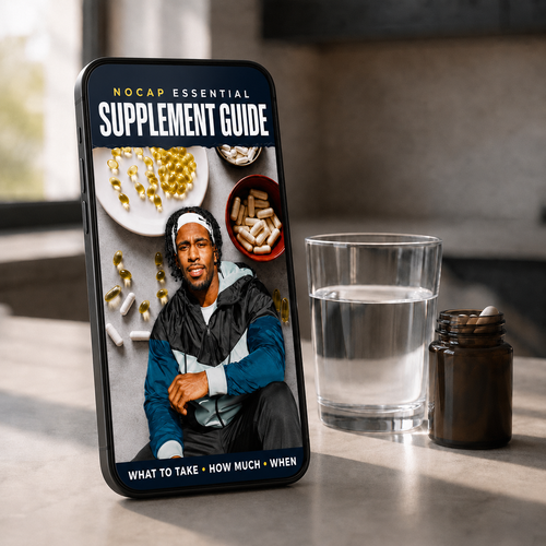 NoCap Essential Supplement Guide on a phone — digital download