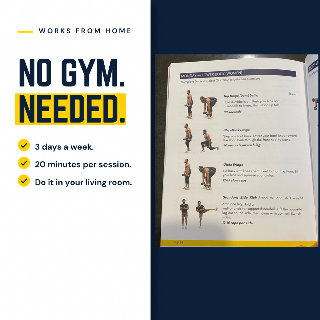 No gym needed — 3 days a week in your living room